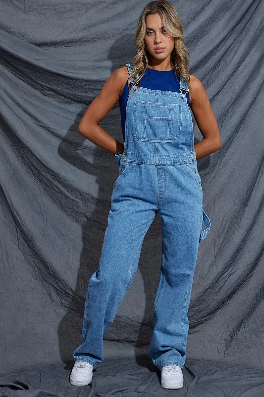 Exquisite Craftsmanship Blue Carpenter Overall Jeans