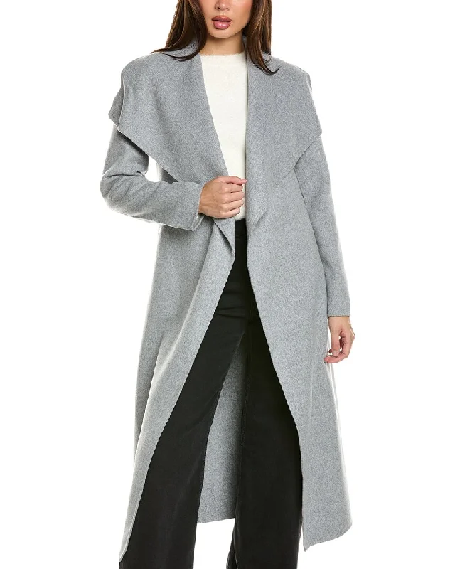 Evening Looks Mackage Maicn Leather-Trim Wool Coat