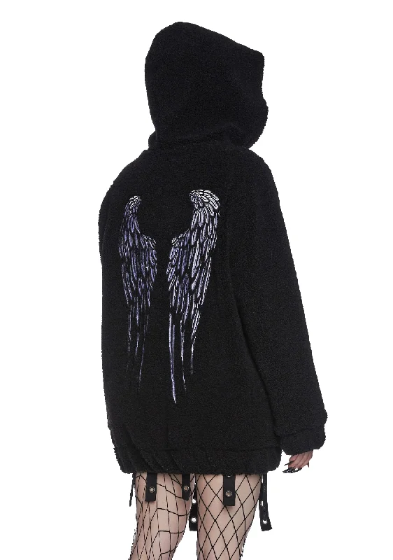 Casual Chic Underworld Rising Hooded Sherpa Jacket