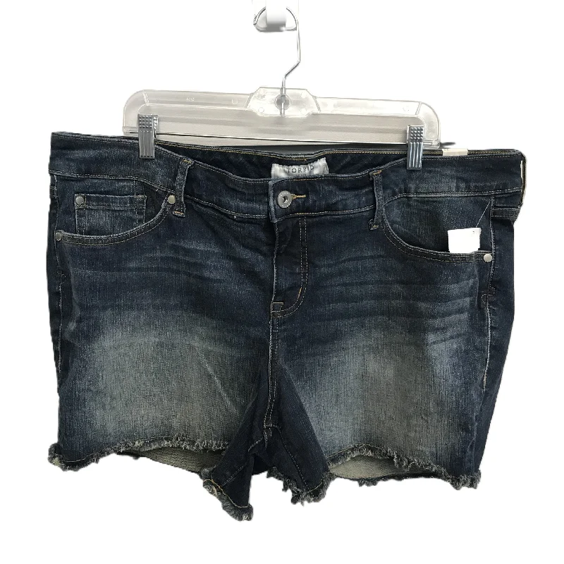 Blue Denim Shorts By Torrid, Size: 22