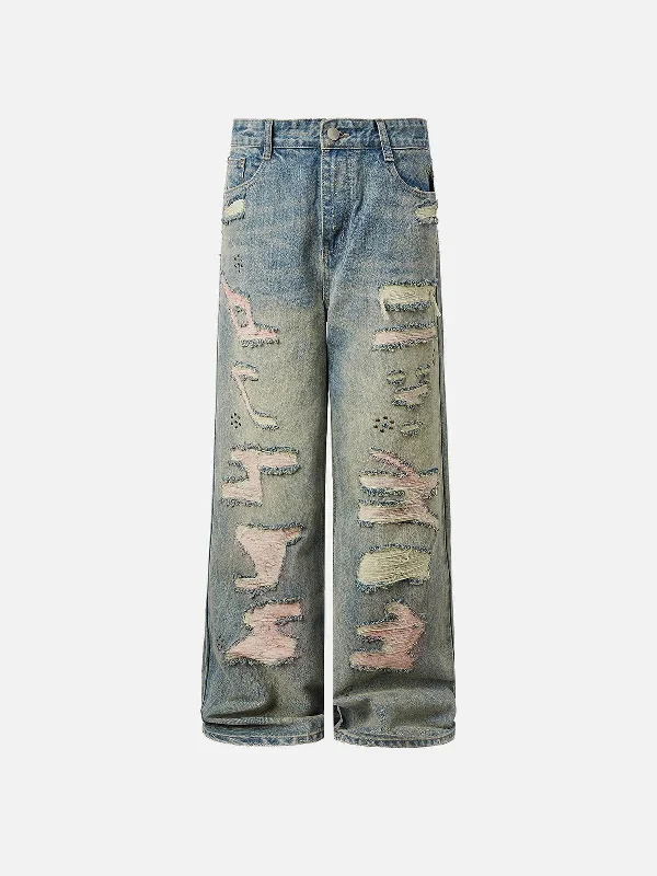 Current Trends Aelfric Eden Fringe Distressed Jeans