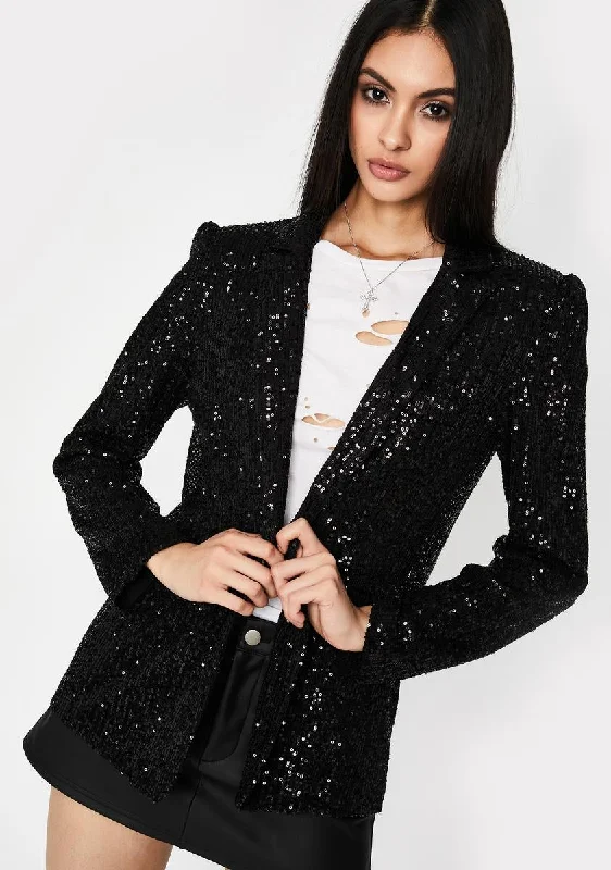 Big Savings On Rustic Countryside Styles VIP Entrance Sequin Blazer