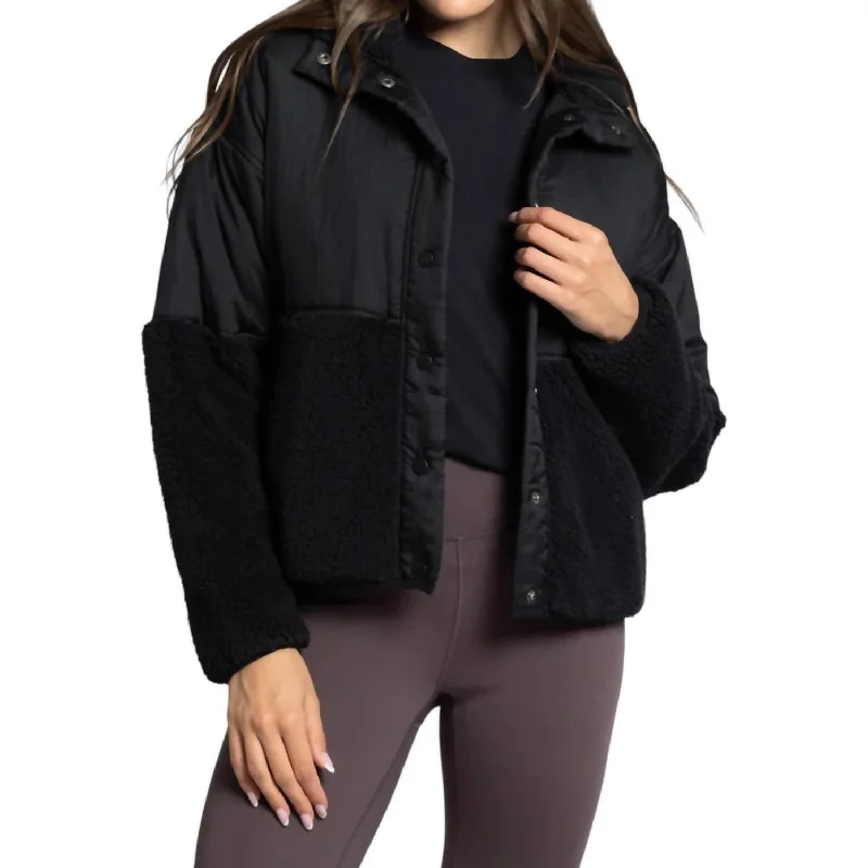 Colorful Clothing Delia Jacket In Jet Black