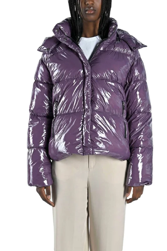 Casual Chic Mingan Recycled Jacket In Recycled Glossy Vintage Violet