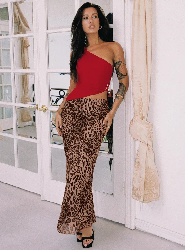 Premium Style Eleganza Maxi Skirt Leopard