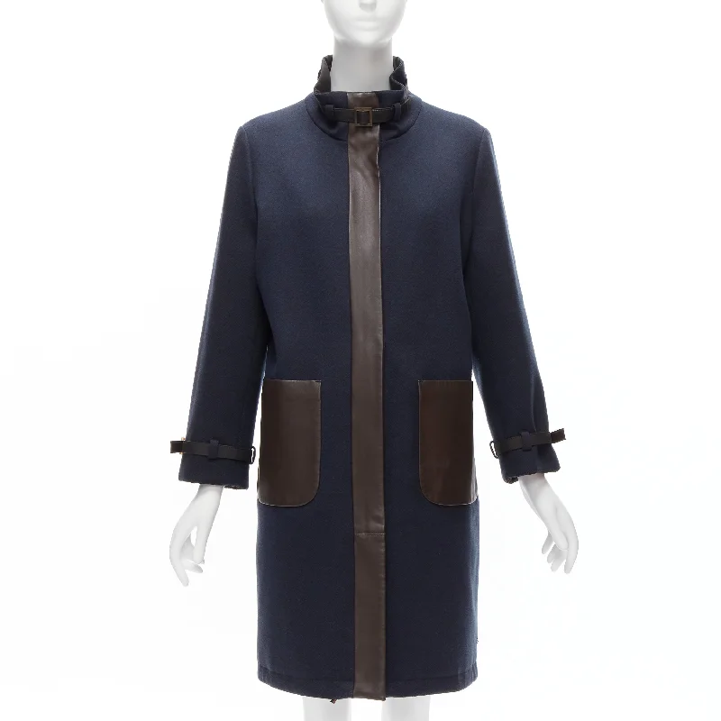 Winter Warm - Up Sale Loro Piana Storm System Reversible cashmere wool leather trimmed coat