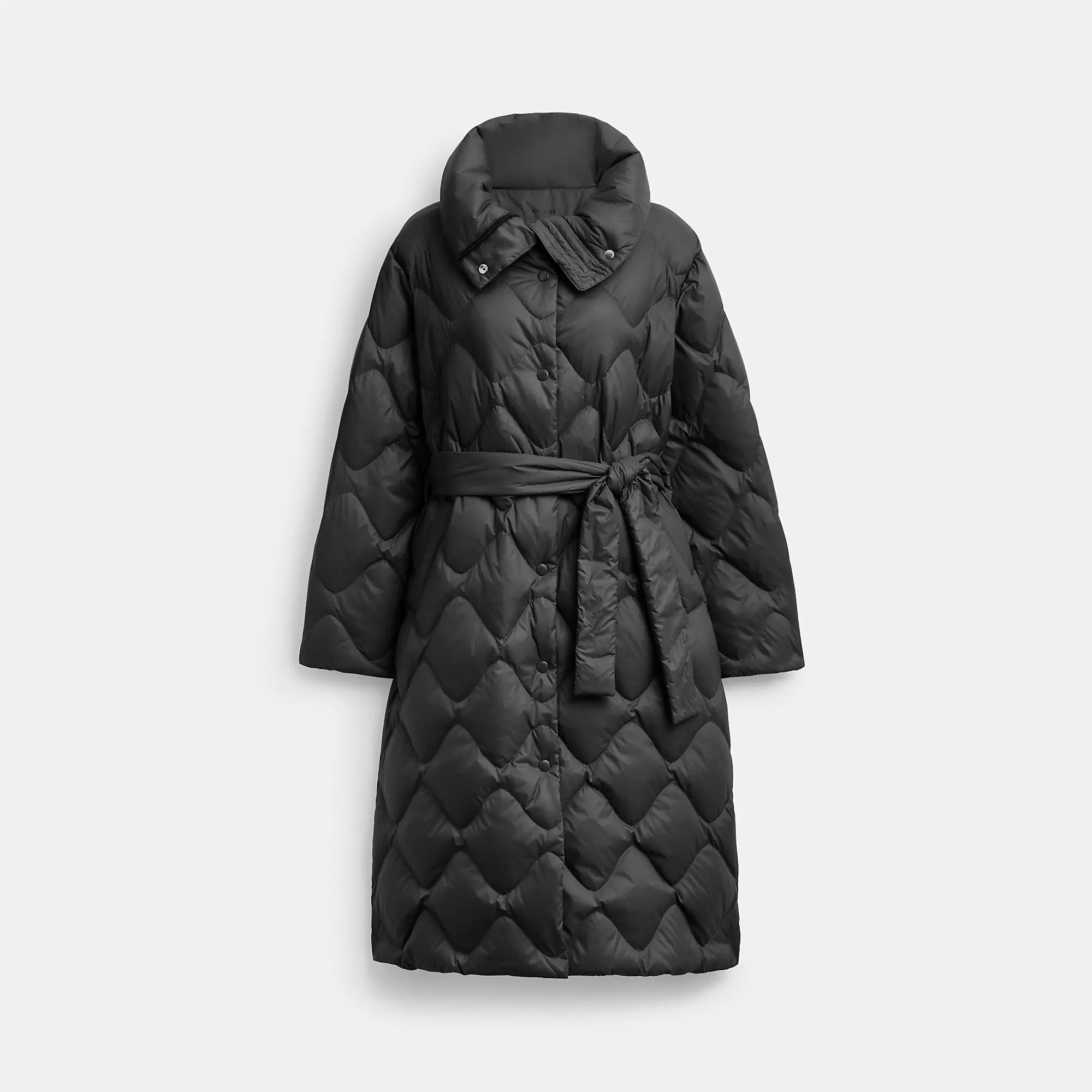 Quick Grab Deals Coach Outlet Quilted Long Puffer In Recycled Nylon