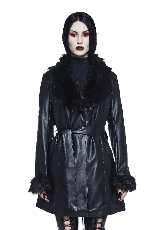 Limited Time Offers Muse Of Midnight Vegan Leather Coat