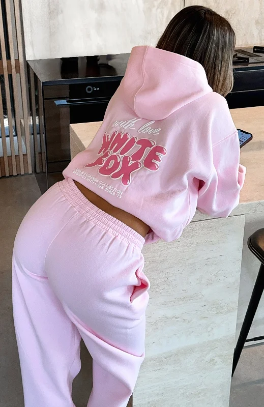 Mid - Week Surprise With Love Always Oversized Hoodie Baby Pink