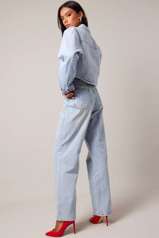 Trend Setting Wardrobe Denim Wide Leg Jean High Rise