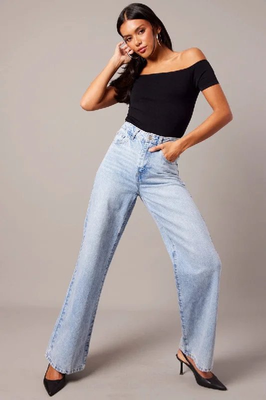 Minimalist Chic Denim Wide Leg Jean High Rise