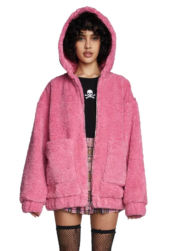 Romantic Date - Night Ensemble Teenage Kicks Hooded Sherpa Jacket