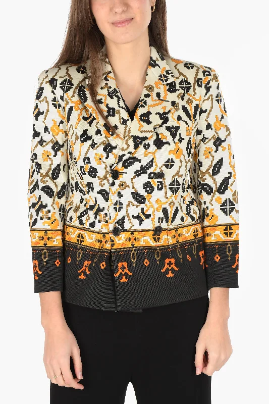 Holiday Sale Maison Margiela MM0 double breasted blazer with geometric pattern