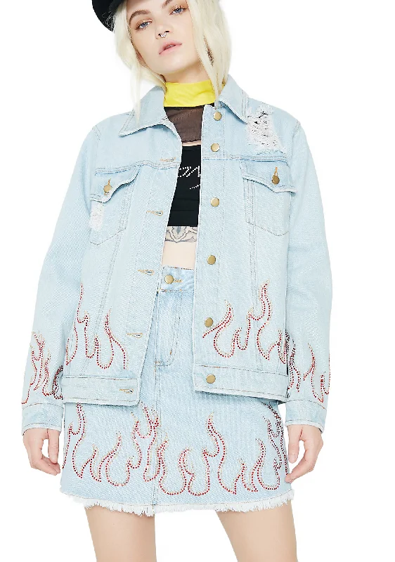 Limited Time Flash Sale Wildfire Distressed Denim Jacket