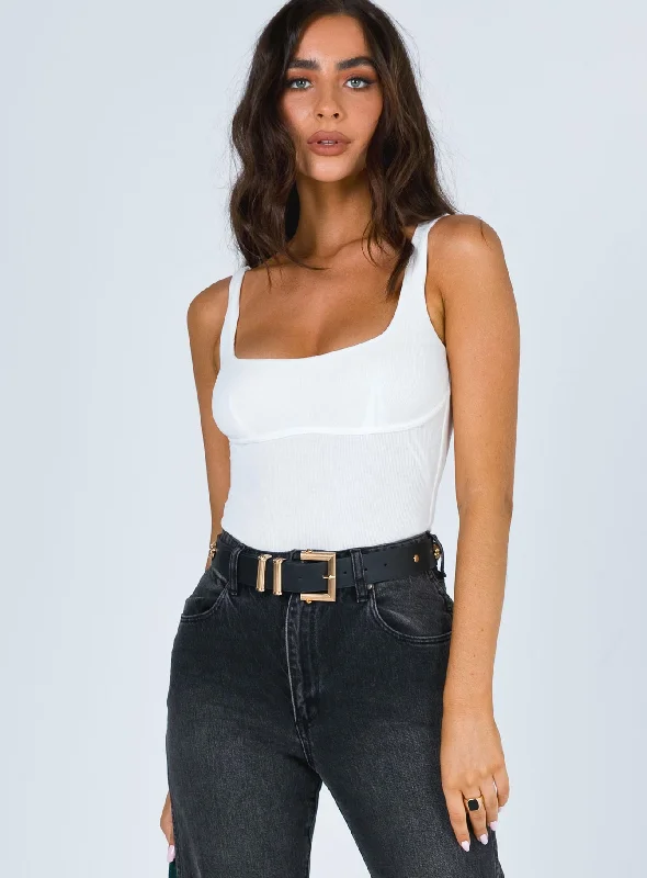 Trend Forward Threads For Her Crosby Bodysuit White