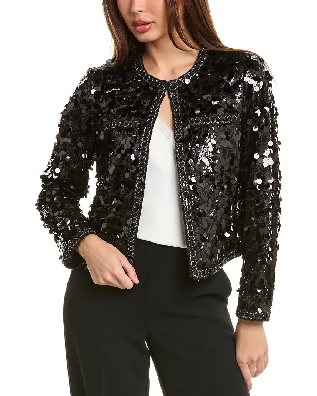 Elegant Contour Anne Klein Cropped Kissing Front Jacket