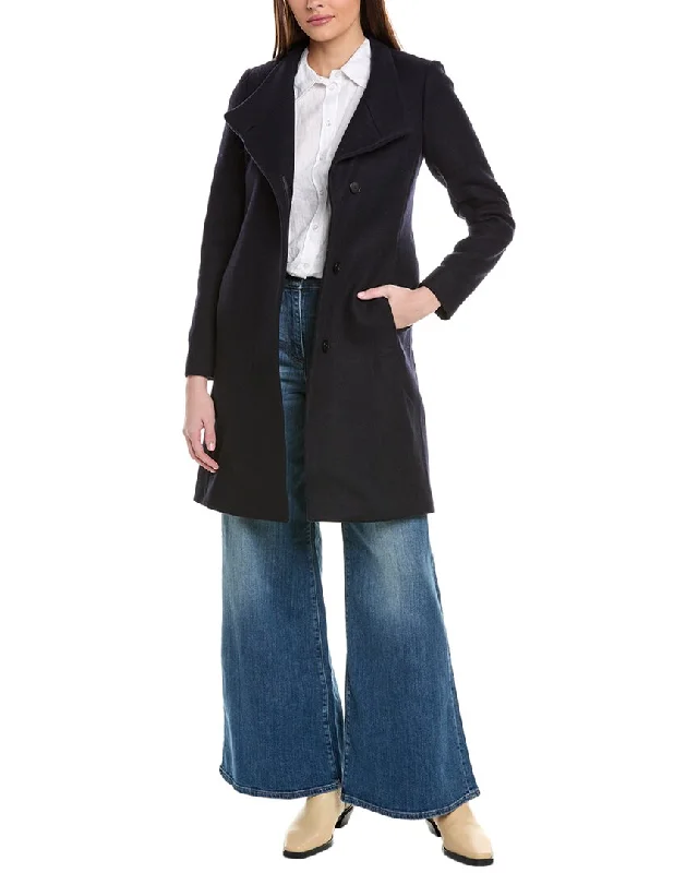 Vibrant Styles Reiss Mia Wool-Blend Mid Length Coat