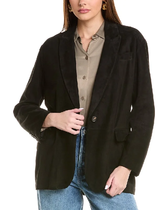 Lightweight Fabric Brunello Cucinelli Suede Blazer