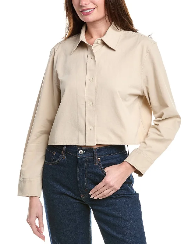 Graceful Drape Vince Cropped Shirt