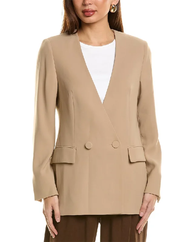 Flowing Silhouette Reiss Margeaux Collarless Blazer