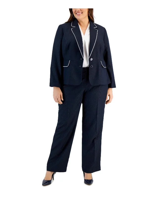 Discounts On Casual Weekend Styles Plus Womens Collar Welt Pockets One-Button Suit