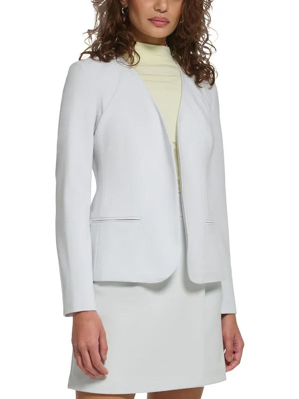 Hot Brand Discounts Petites Womens Open Front Suit Separate Collarless Blazer