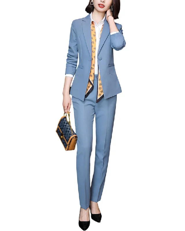 Holiday Glam Bossy Chic 2pc Blazer & Pant Set