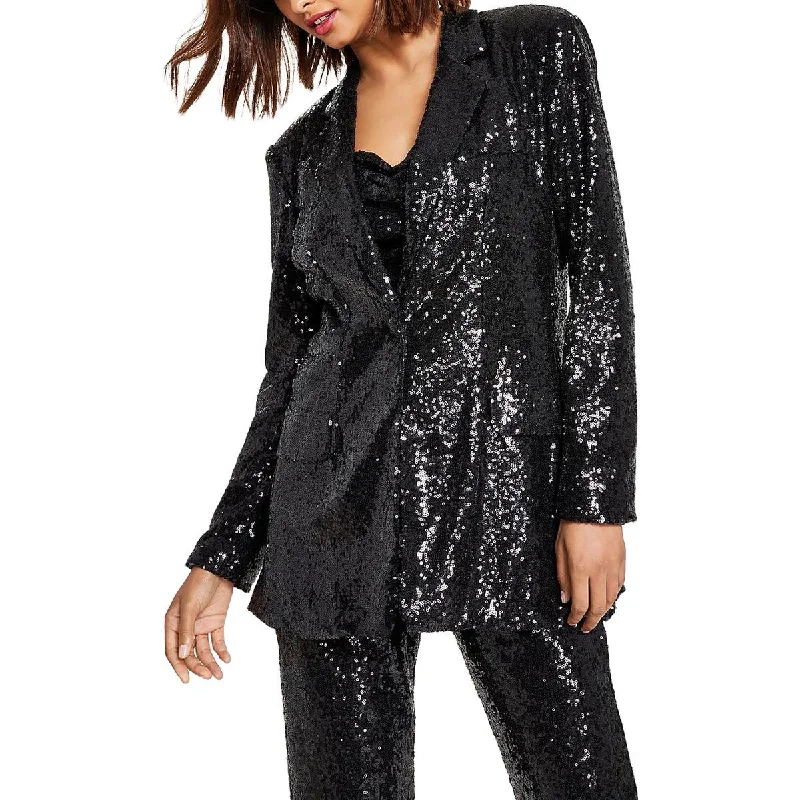 Exclusive Sale Juniors Womens Embellished Pocket One-Button Blazer