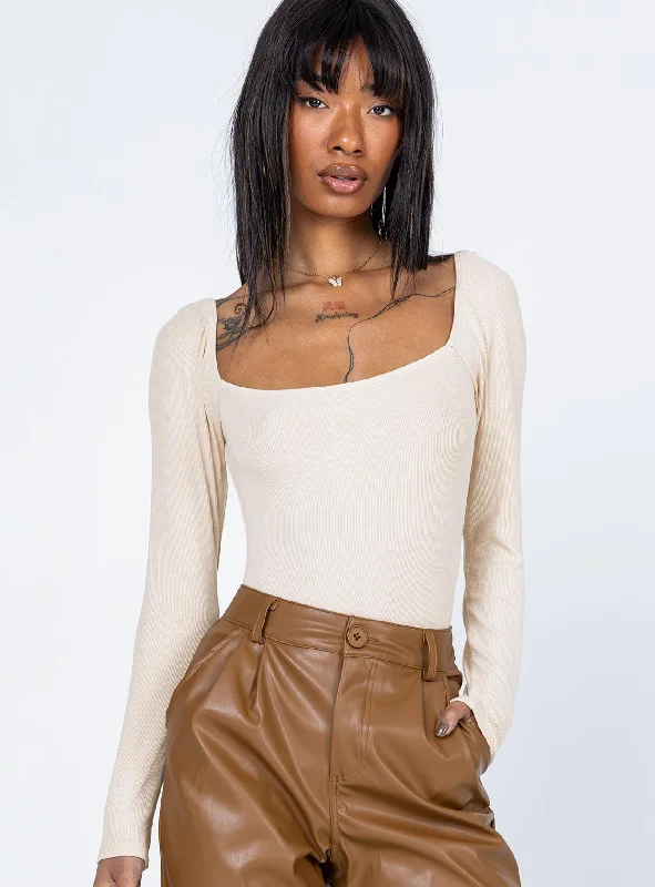 Fashion Sale Charlotte Bodysuit Beige