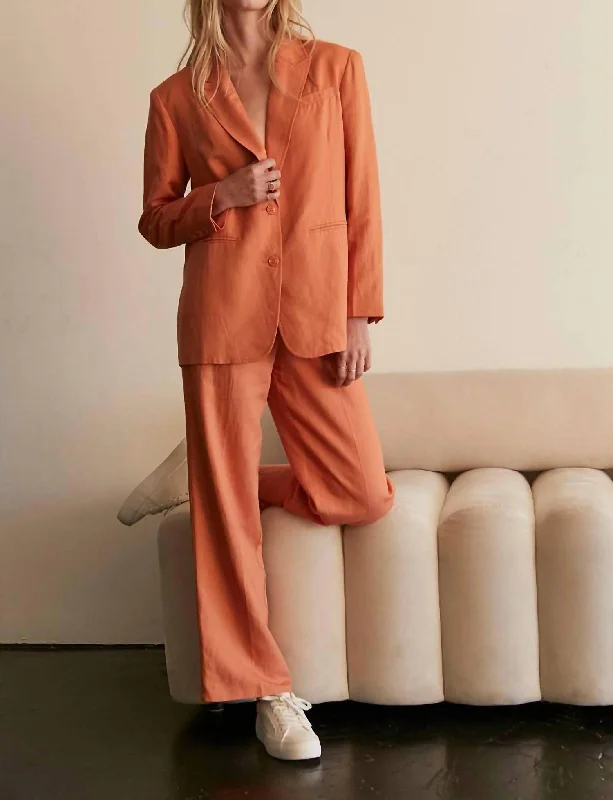 Stylish Savings Oversized Blazer In Orange