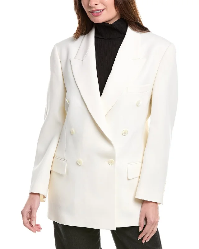 Trendy Women's Wear Michael Kors Collection Double Breasted Wool Blazer