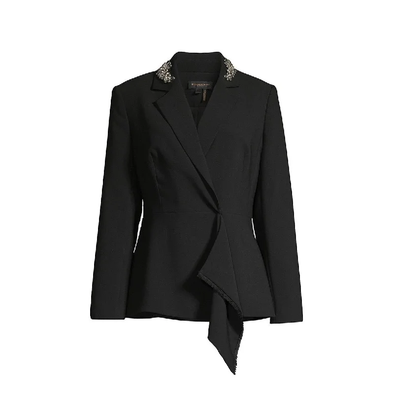 Everyday Wear Womens Rhinestone Office One-Button Blazer