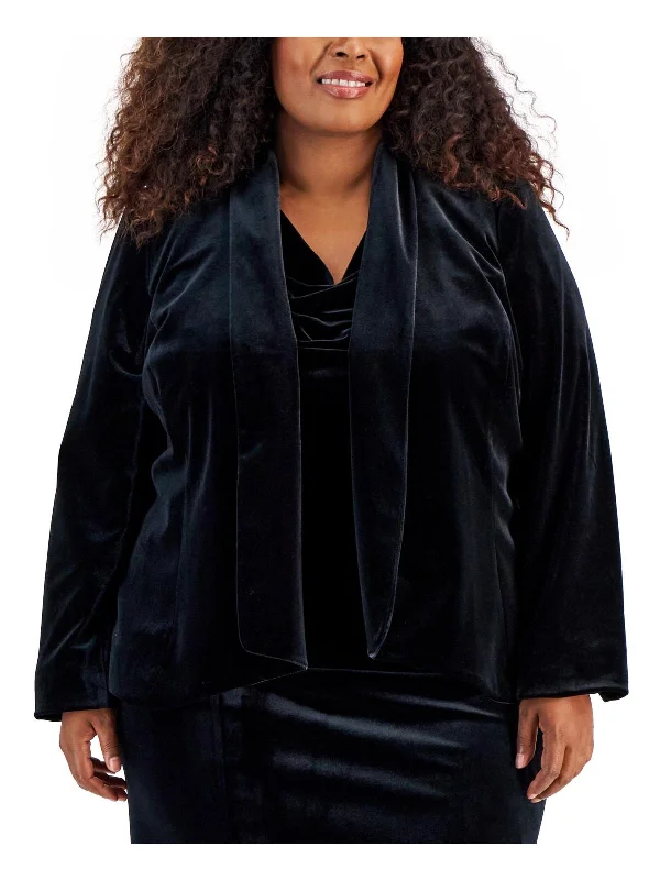 Buy More, Save More Plus Womens Velvet Cardigan Jacket Open Front