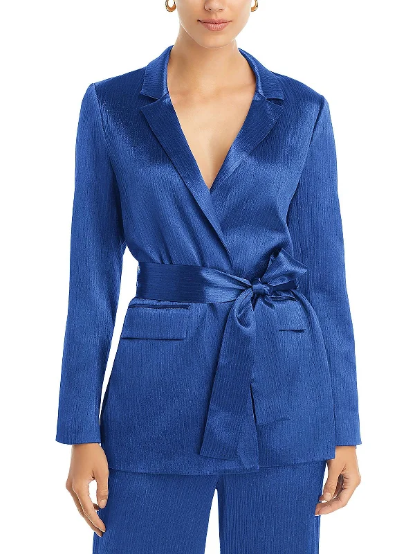 Fashion Sale Cassidy Womens Satin Suit Separate Open-Front Blazer