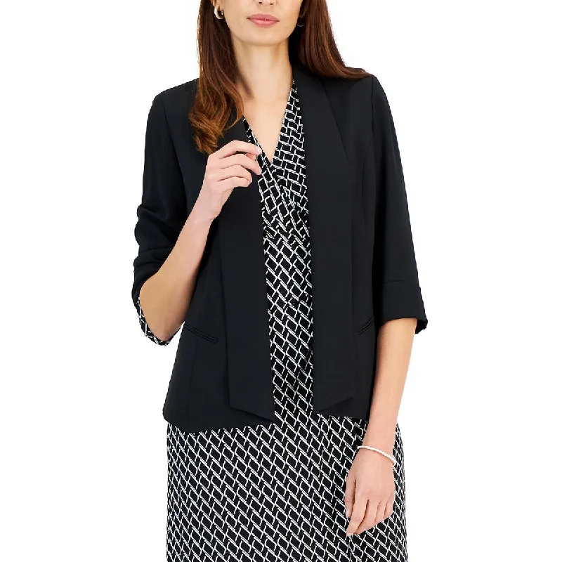 Now On Sale For Chic Urban Styles Womens Shawl Collar Office Open-Front Blazer