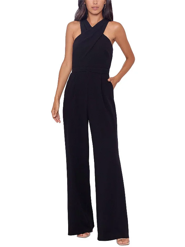 Bold Fashion Womens Crepe Cut-Out Jumpsuit