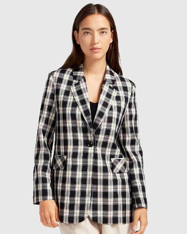 Trendy New Clothes Love & Mercy Checked Blazer