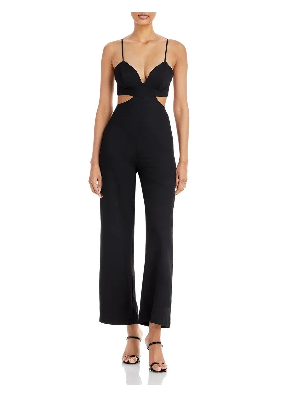 Vibrant Styles Womens Cut-Out Wide Leg Jumpsuit