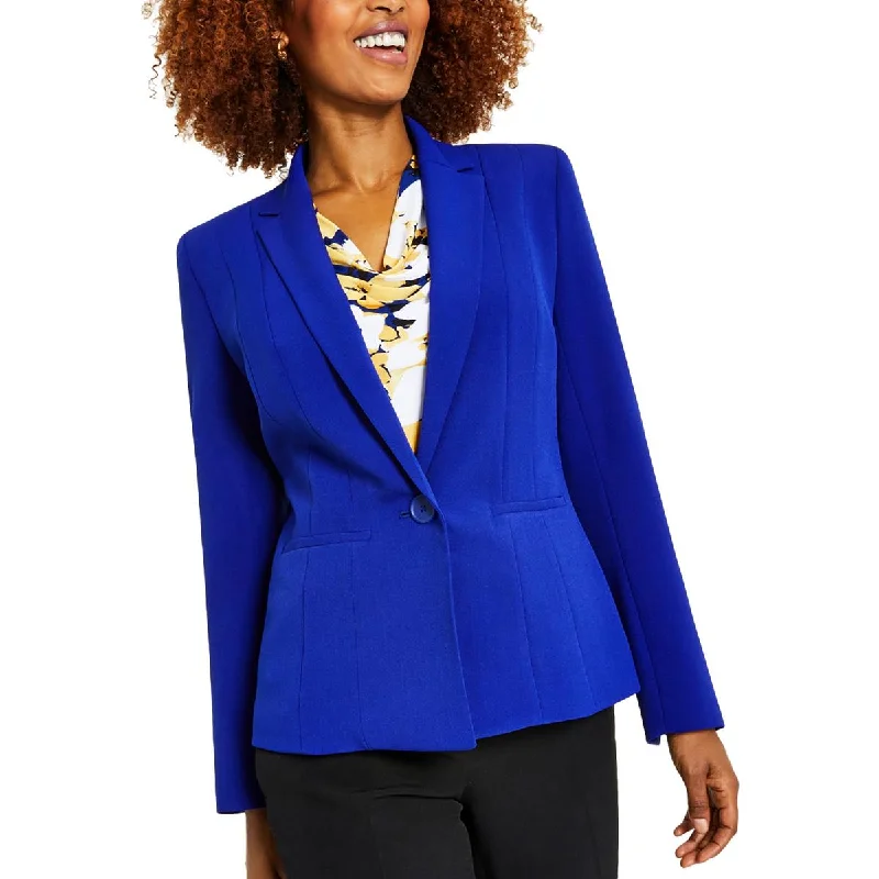 Trendy Women's Wear Collection Petites Womens Office Formal One-Button Blazer