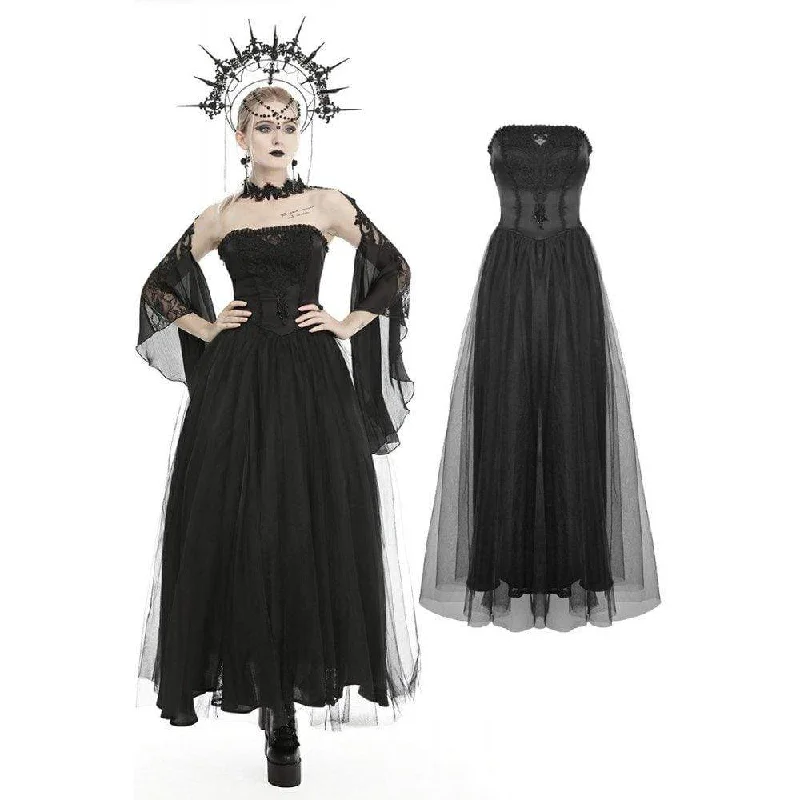 Eco Friendly Fashion Sale Women's Gothic Off-shoulder Mesh Wedding Dress