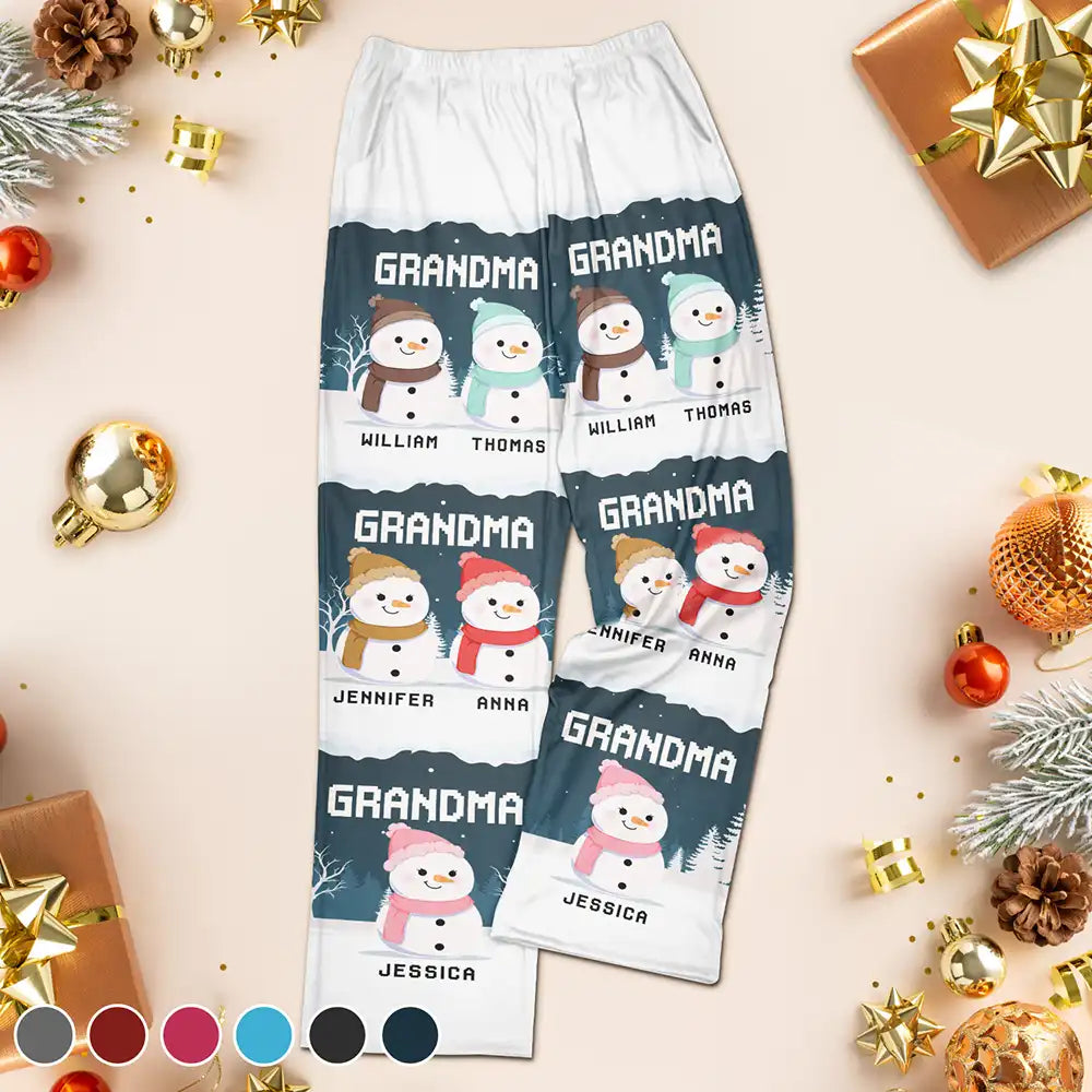 Style Beyond Borders Christmas Snowman Grandkids - Personalized Pajama Pants