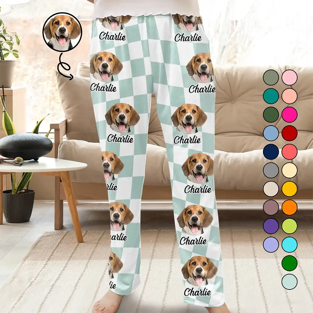 Versatile Wardrobe Essentials Custom Photo Humans Pet Face - Personalized Pajama Pants