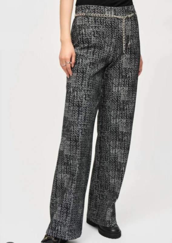 Flash Sale, Don't Miss High-Rise Trousers In Black Offwhite