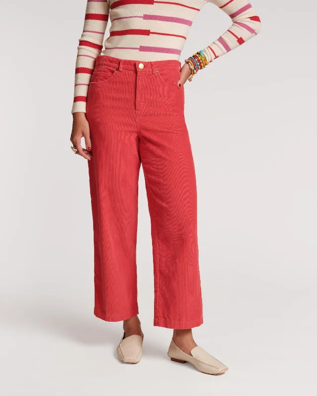 Seize Bargains Jane Mini Wale Corduroy Pant Coral