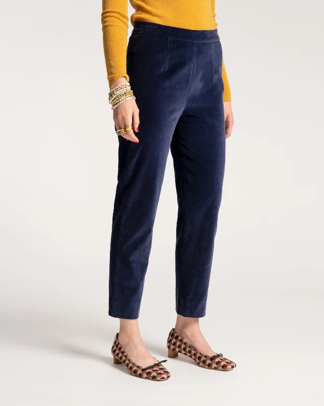 Must Haves Lucy Pant Stretch Velvet Midnight