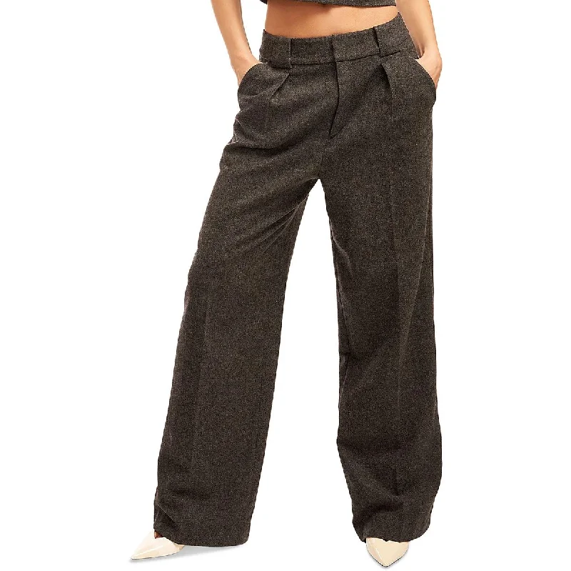 Update With Cottagecore Styles Owen Womens Pleated Work Wear Wide Leg Pants