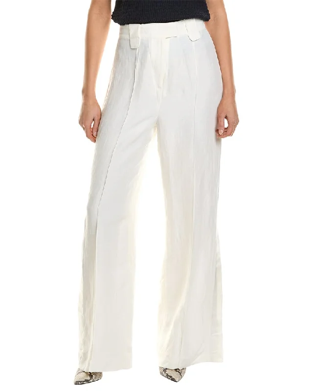 Additional Time-Limited Offers Ted Baker Wide Leg Tuxedo Linen-Blend Trouser