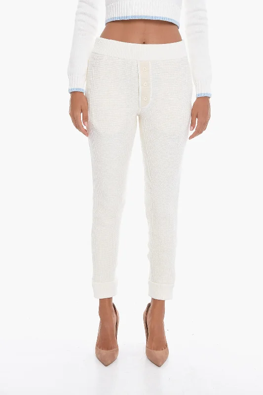 Trend Setting Threads The Row Cashmere Blend GINZENA Sweatpants with Buttons