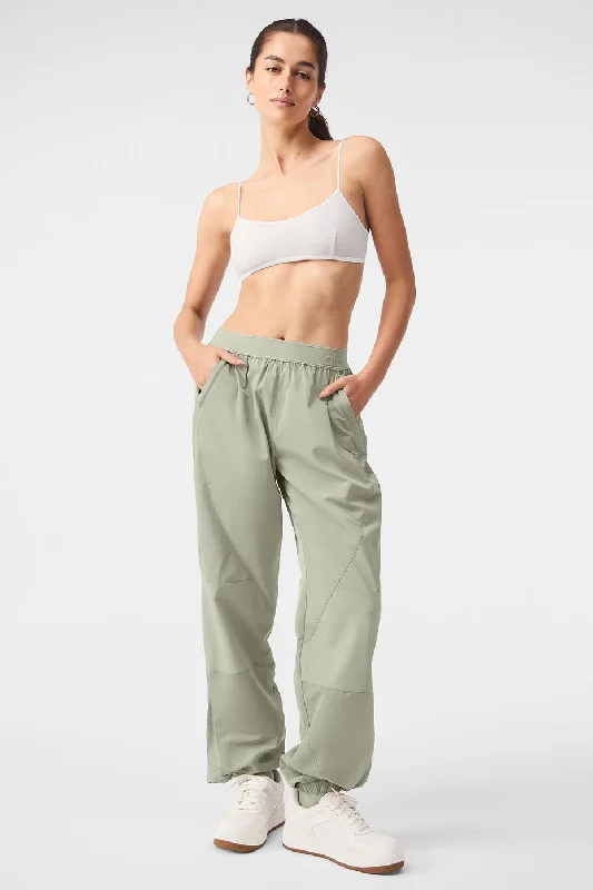 Season Transition Versatile Wear Clearance Mixed Media Reinvention Jogger - Limestone