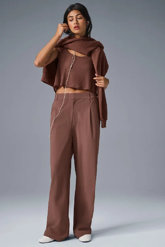 Fashionista Favorites High-Waist Pursuit Trouser (Regular) - Chestnut